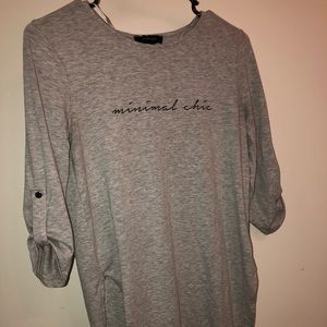 Shirt with quarter sleeves